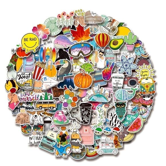 100pc Vinyl Sticker Set  - Picture 1 of 3